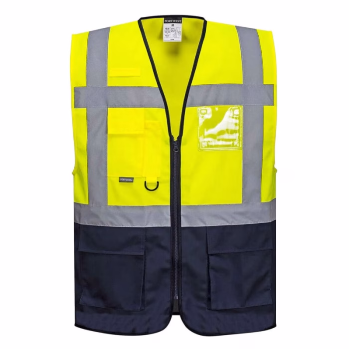 Gilet haute visibilité bicolore multipoches – Merlin Textile