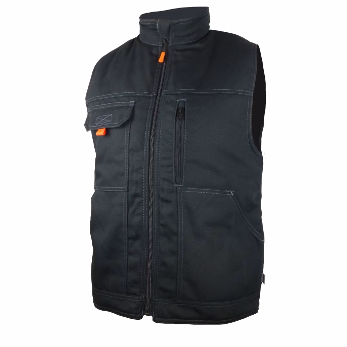 Gilet de travail sans manches noir Typhon+ T1 – Merlin Performance