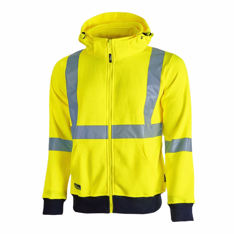 Sweat haute visibilité avec capuche amovible – Merlin Textile – Image 2