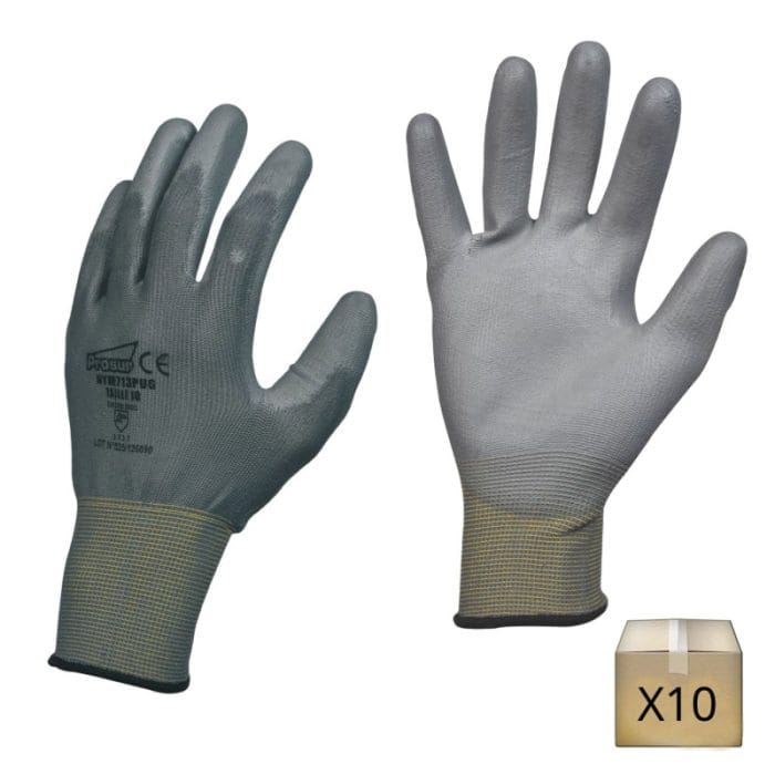 Gants enduit PU jauge 13 fins pour l'assemblage électronique ou de précision
