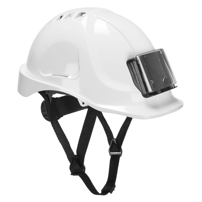 casque de chantier avec porte-badge intégré portwest merlin textile maroc
