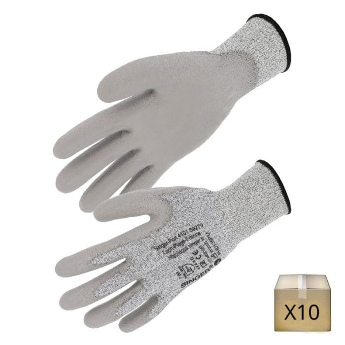 Gants anticoupure PEHD niveau D, protection contre les lames et objets tranchants