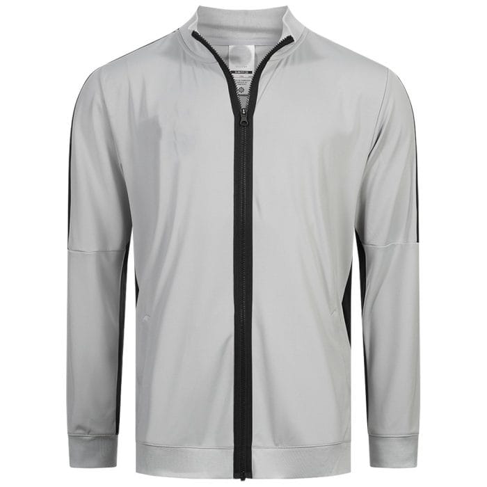 Veste de training technique pour homme, couleur gise, coupe sportive pour l'entraînement.
