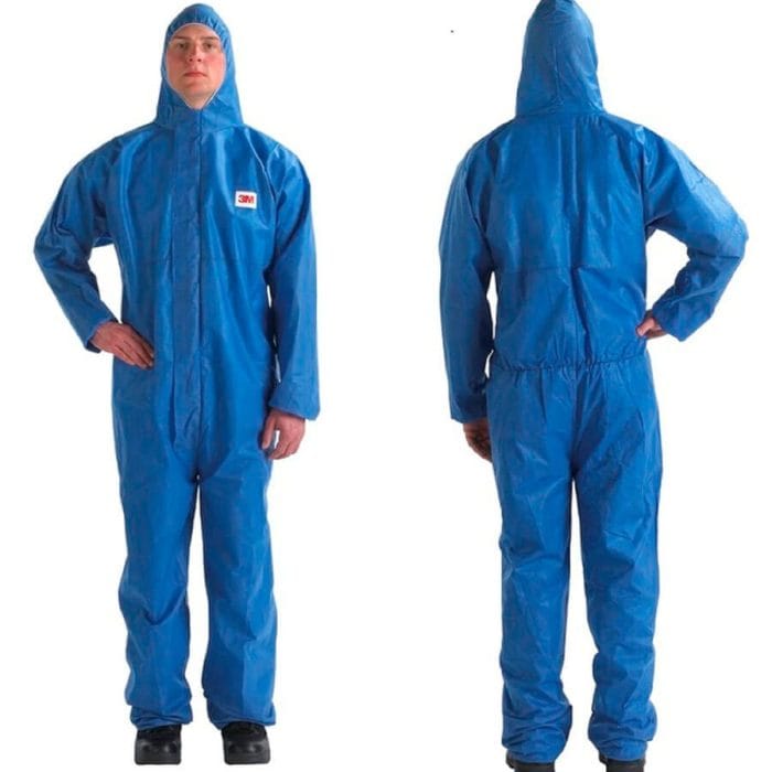 Combinaison de protection jetable bleue 3M modèle 4515 avec capuche pour professionnels Merlin Textile
