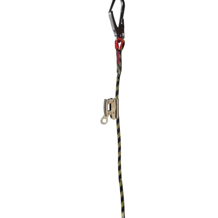 Système de ligne de vie verticale flexible avec antichute coulissant Merlin Textile