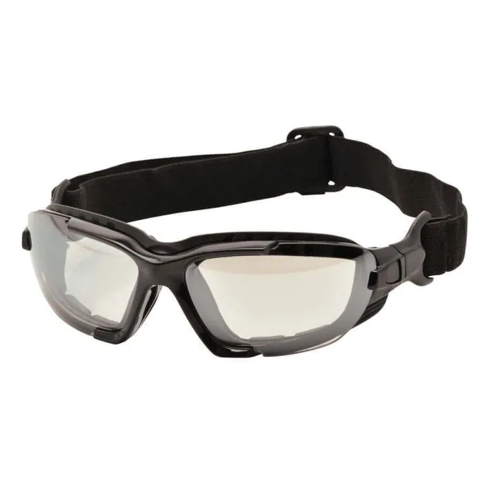 Lunettes-masque de protection transparentes avec sangle élastique réglable pour travaux intensifs Merlin Textile