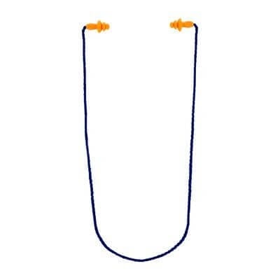 Bouchons d'oreilles réutilisables orange avec cordon bleu et boîte de rangement 3M 1271 Merlin Textile