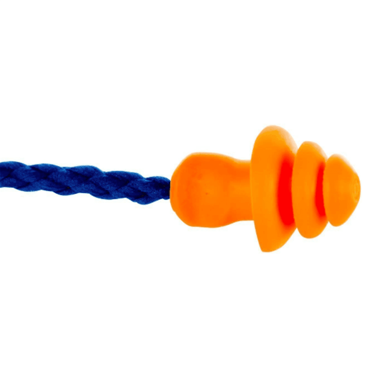 Bouchons d'oreilles réutilisables orange avec cordon bleu et boîte de rangement 3M 1271 Merlin Textile